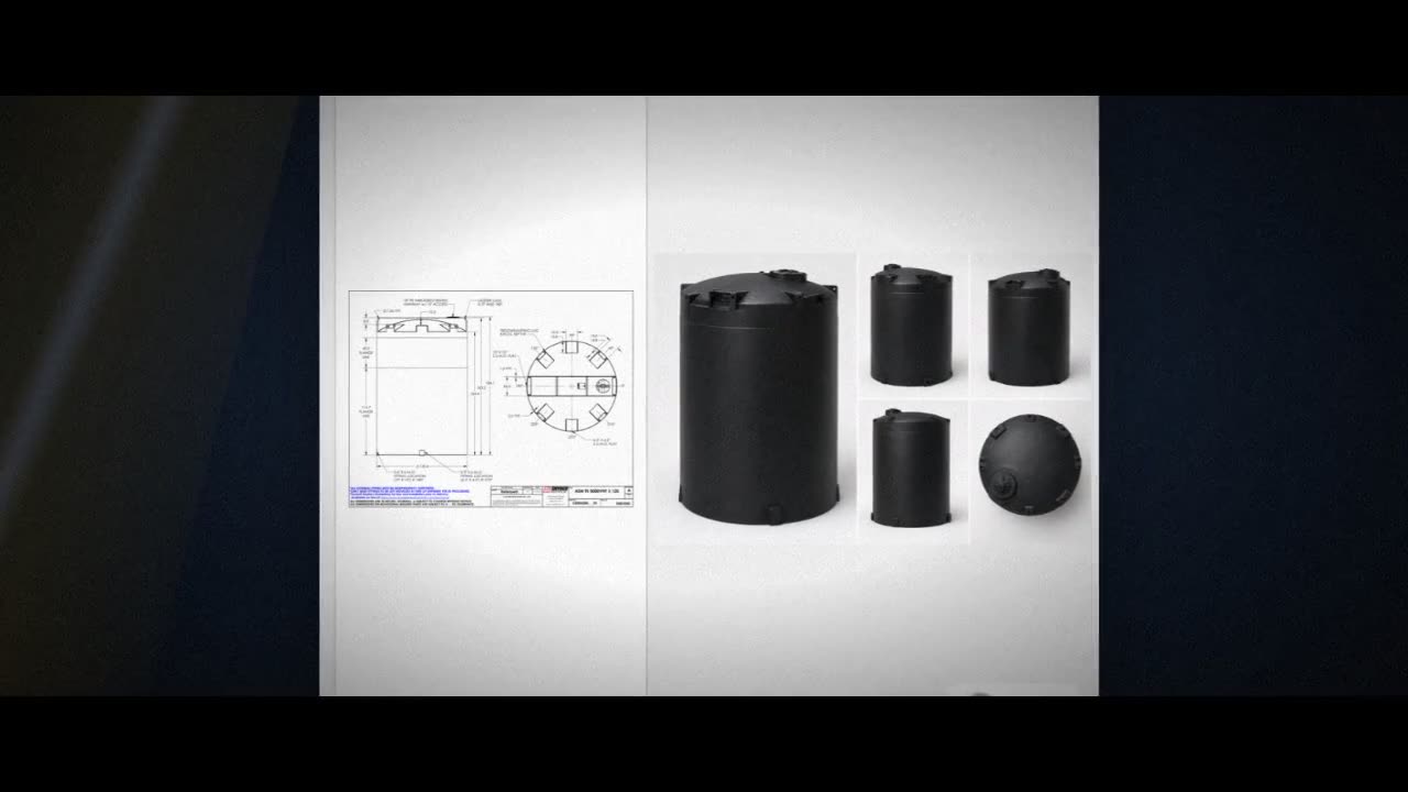 Snyder Industries 8000 Gallon ASTM Black Vertical Storage Tank video