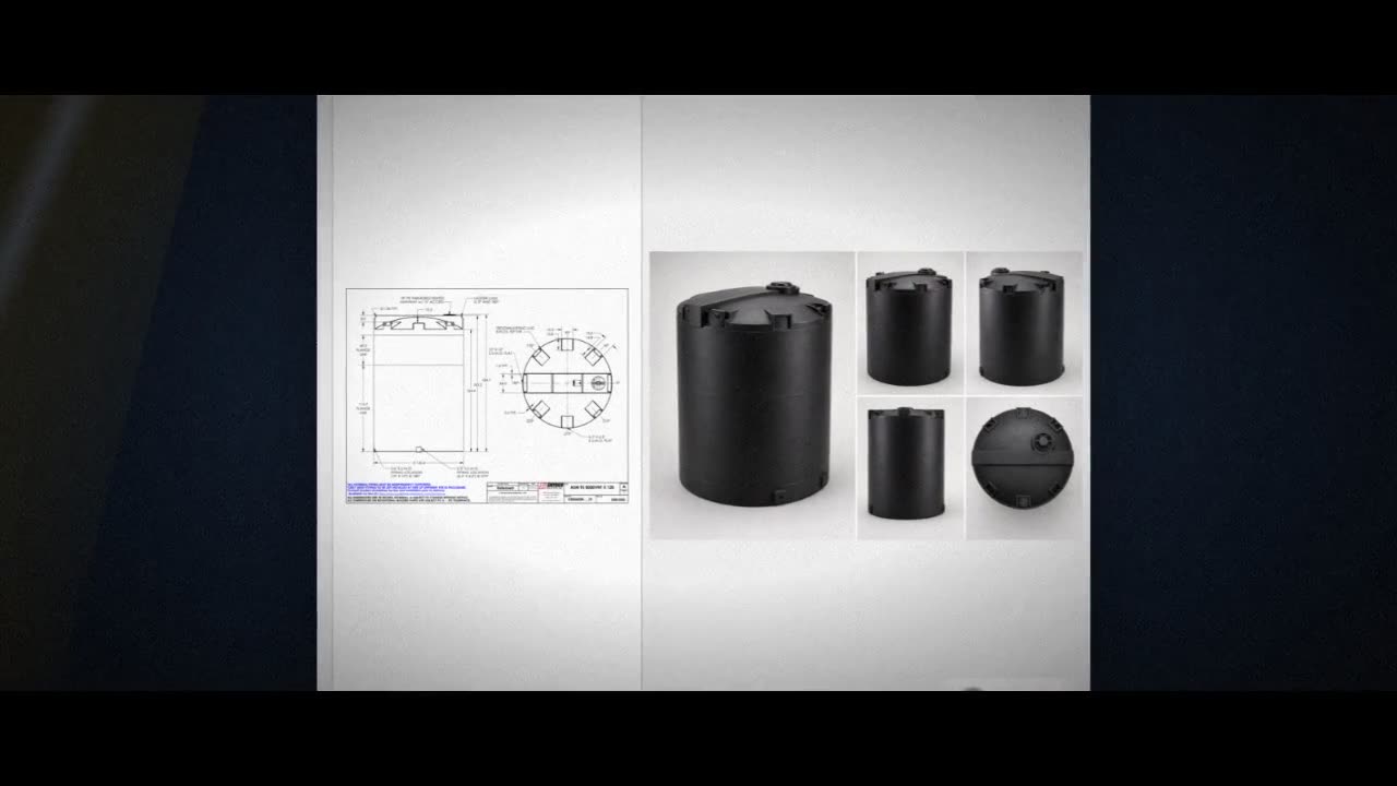 Snyder Industries 8000 Gallon ASTM Black Heavy Duty Vertical Storage T video