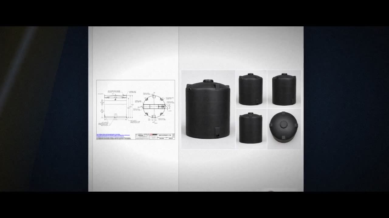 Snyder Industries 8750 Gallon ASTM XLPE Black Vertical Storage Tank video