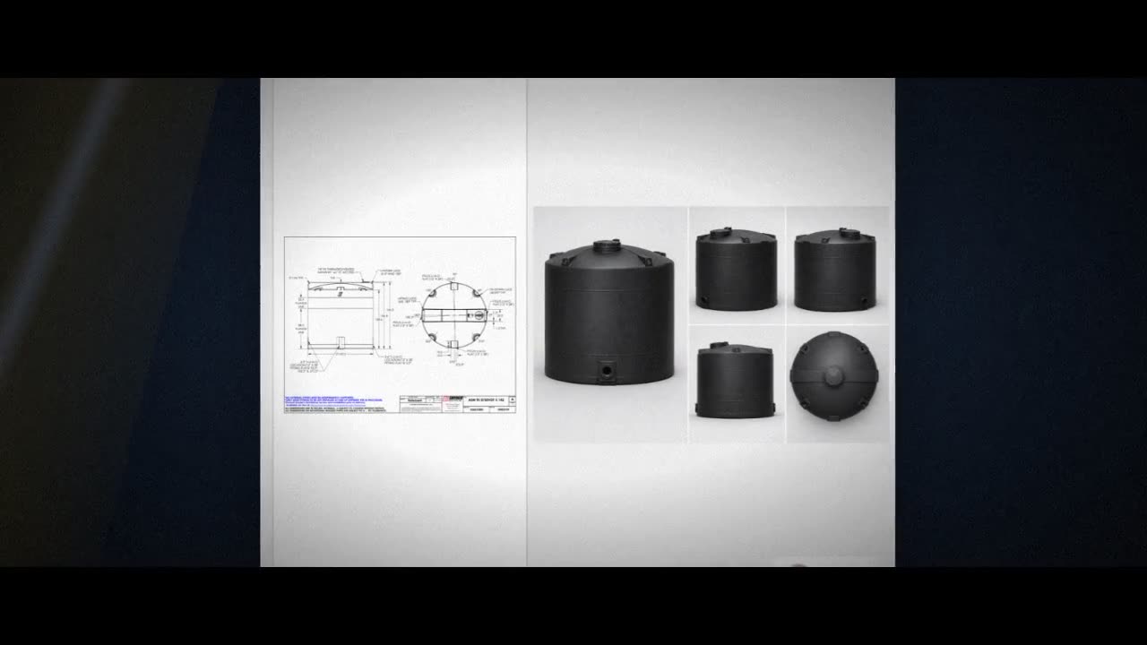 Snyder Industries 8750 Gallon ASTM Black Heavy Duty Vertical Storage T video