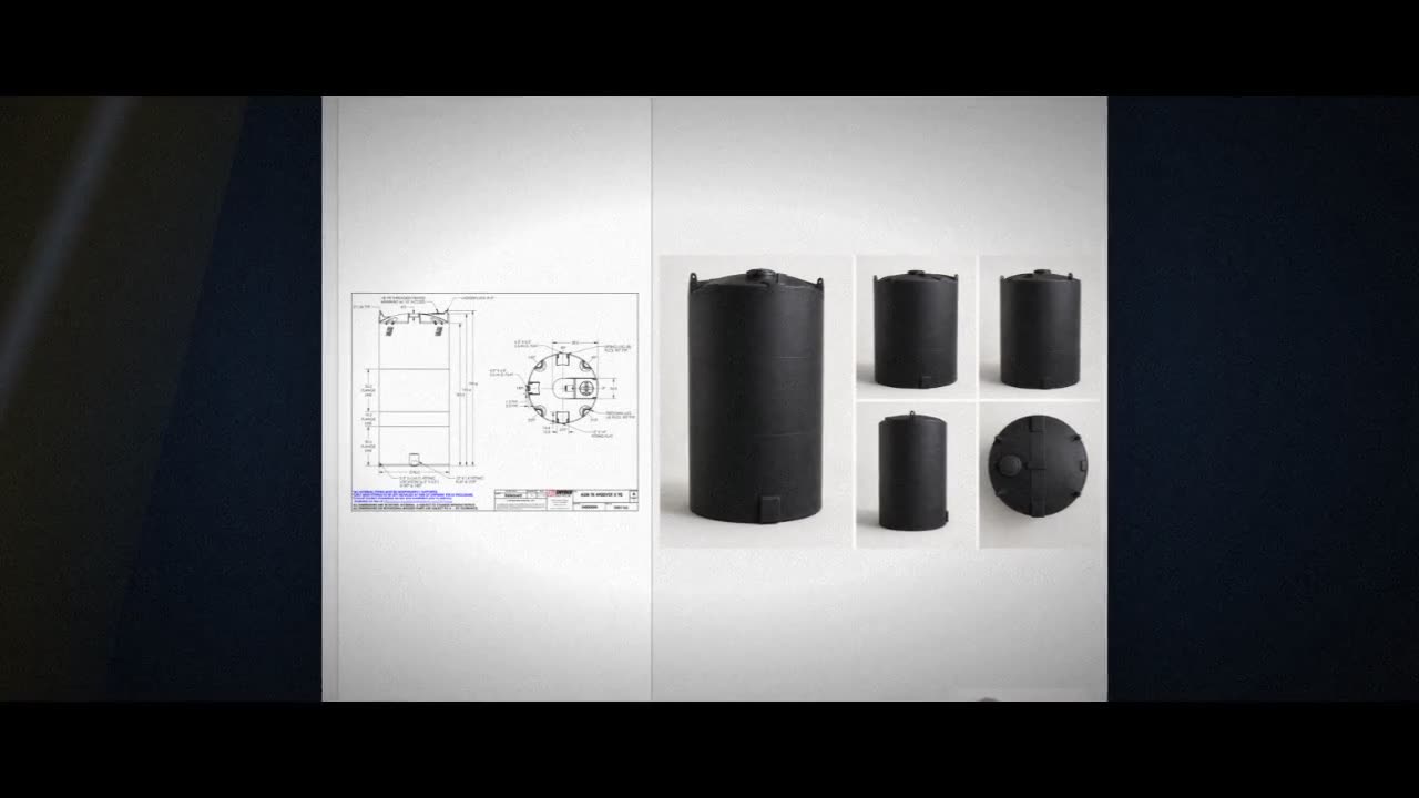 Snyder Industries 4900 Gallon ASTM XLPE Black Vertical Storage Tank video