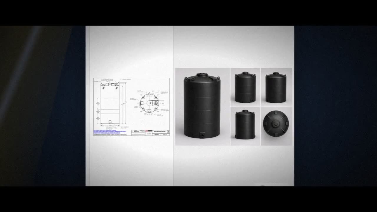 Snyder Industries 4900 Gallon ASTM Black Vertical Storage Tank video