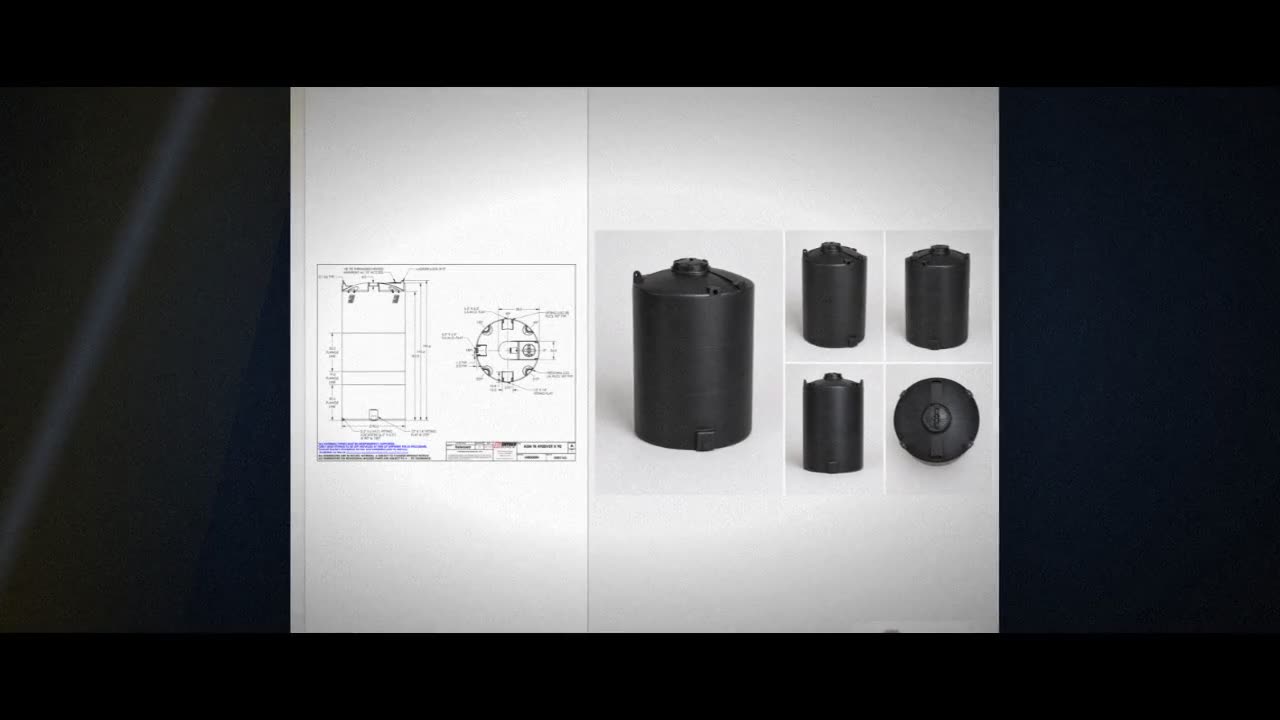Snyder Industries 4900 Gallon ASTM Black Heavy Duty Vertical Storage T video