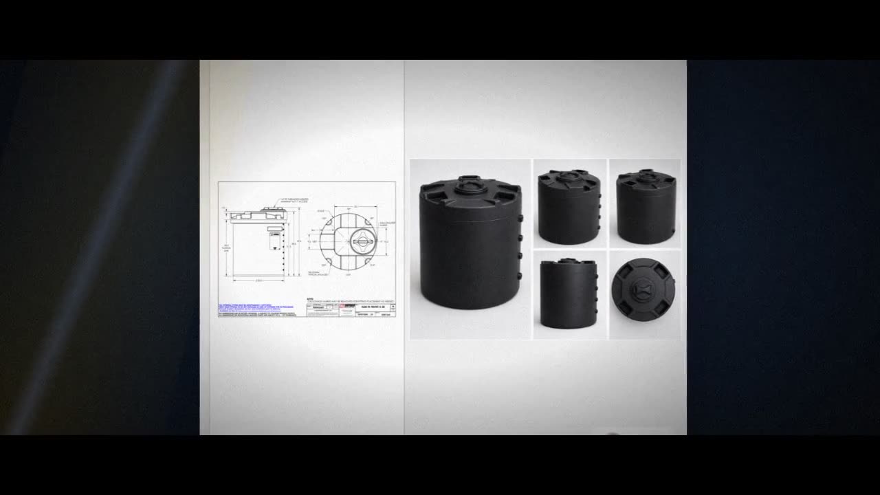 Snyder Industries 90 Gallon ASTM XLPE Black Heavy Duty Vertical Storag video