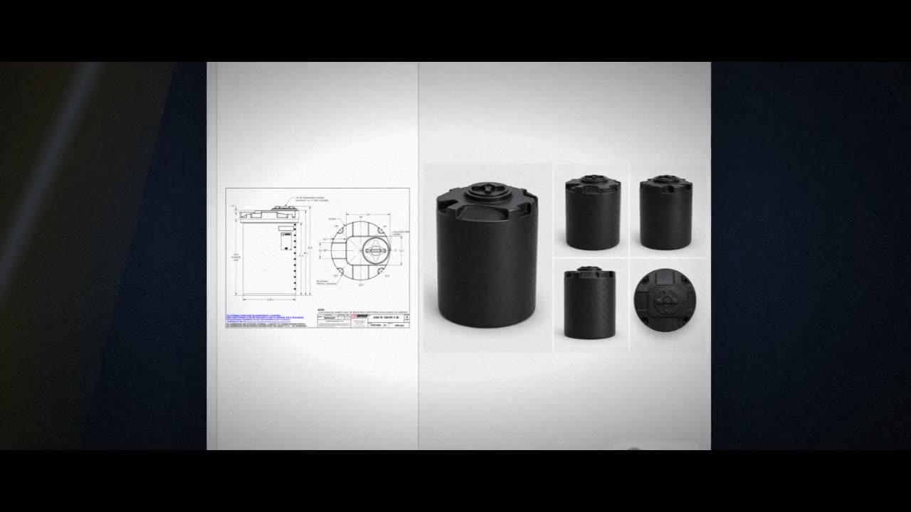 Snyder Industries 120 Gallon ASTM XLPE Black Heavy Duty Vertical Stora video