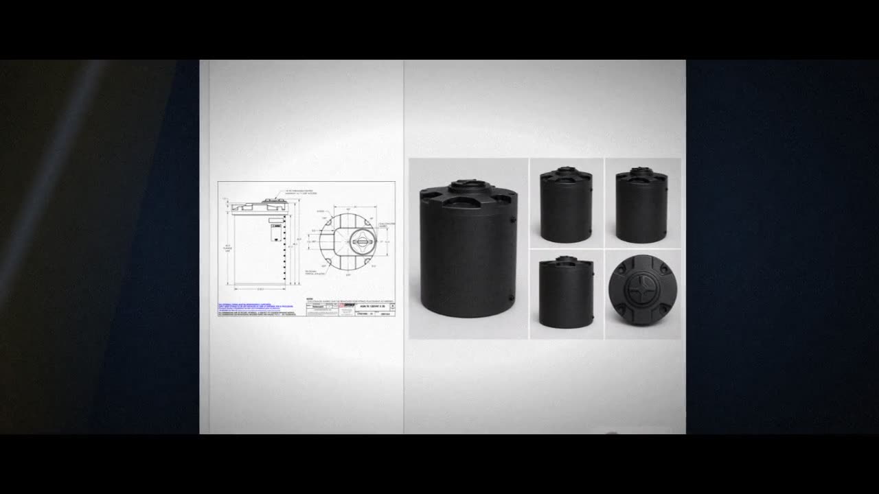 Snyder Industries 120 Gallon ASTM Black Heavy Duty Vertical Storage Ta video