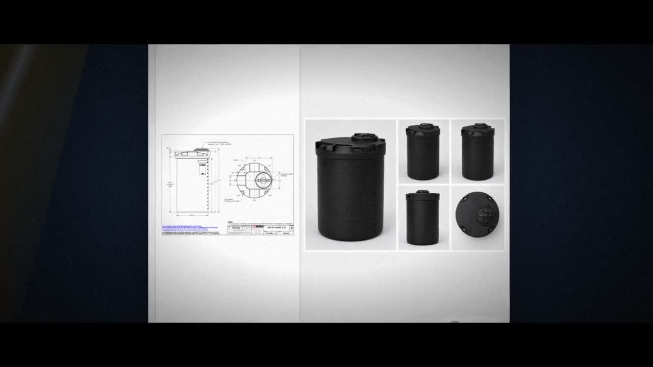 Snyder Industries 150 Gallon ASTM Black Heavy Duty Vertical Storage Ta video