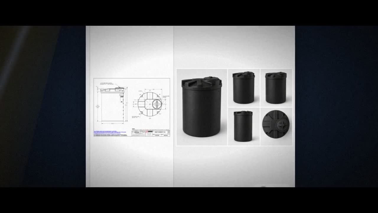 Snyder Industries 200 Gallon ASTM Black Heavy Duty Vertical Storage Ta video