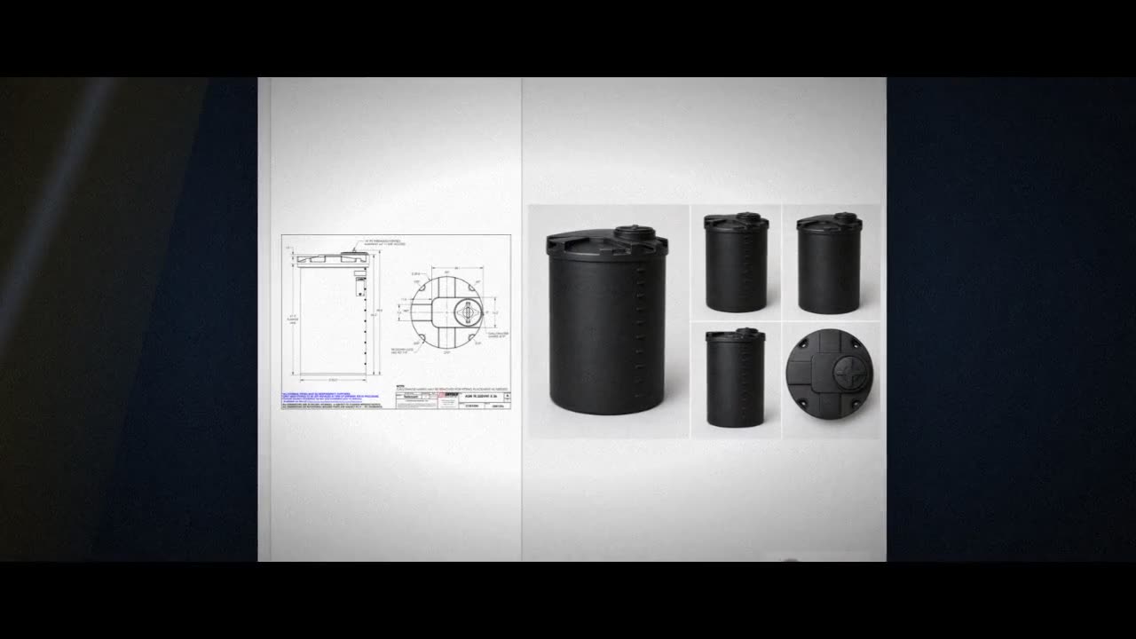 Snyder Industries 250 Gallon ASTM Black Heavy Duty Vertical Storage Ta video