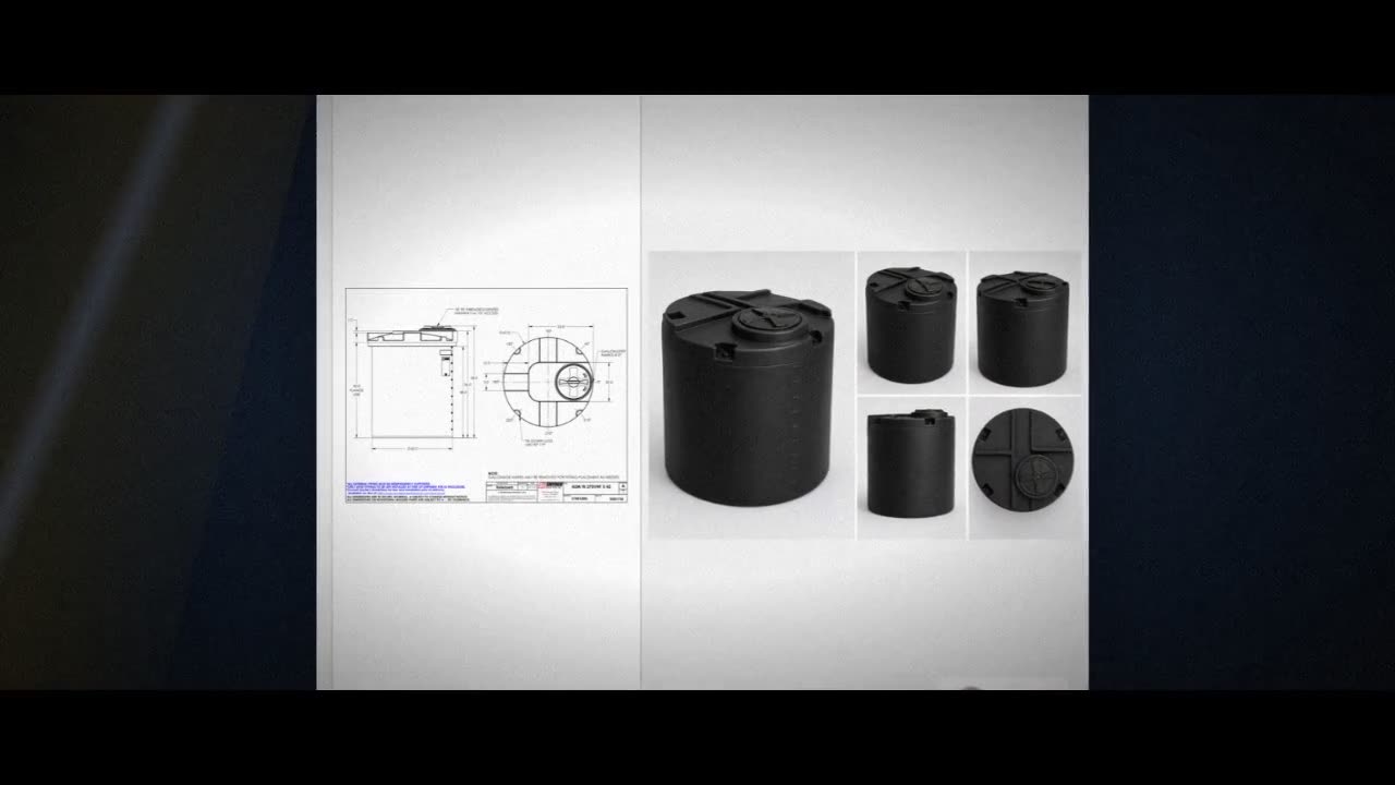 Snyder Industries 275 Gallon ASTM Black Heavy Duty Vertical Storage Ta video