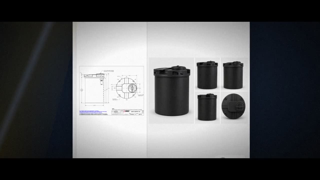 Snyder Industries 330 Gallon ASTM Black Heavy Duty Vertical Storage Ta video