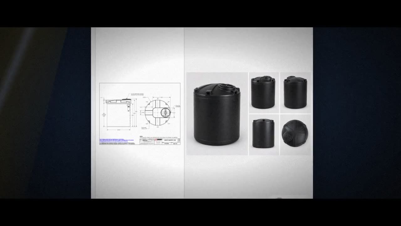 Snyder Industries 360 Gallon ASTM Black Heavy Duty Vertical Storage Ta video