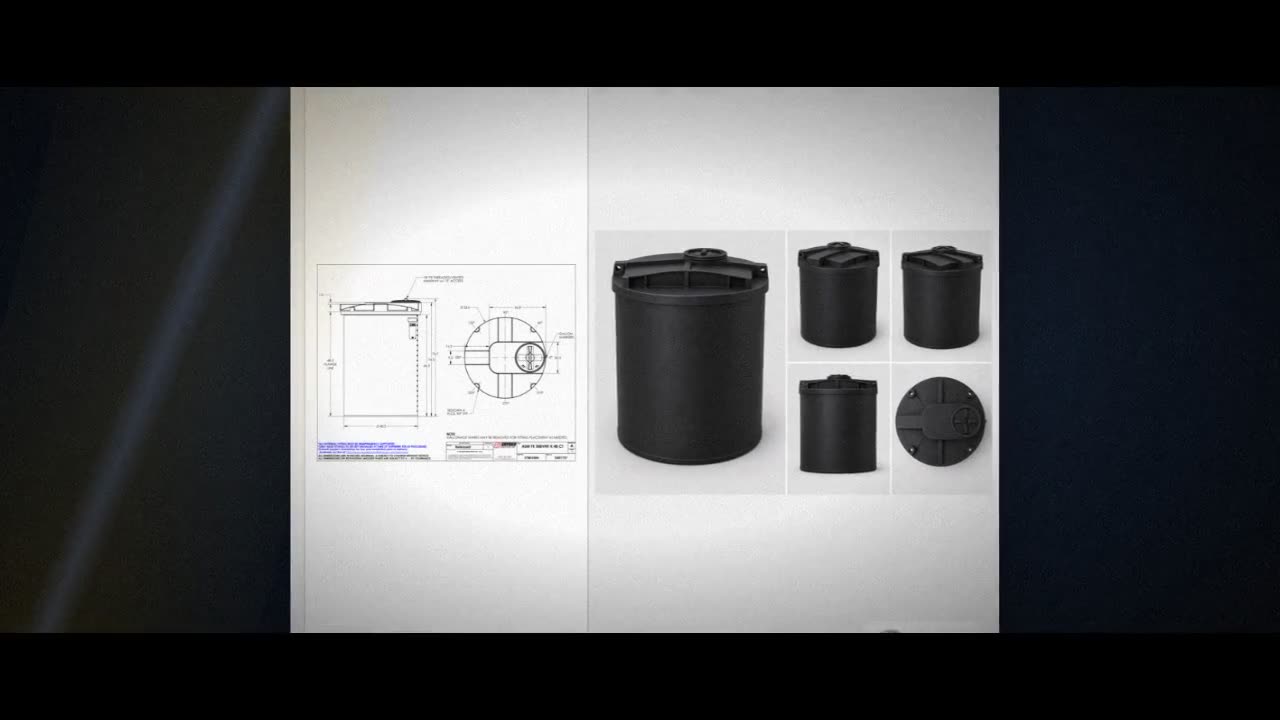 Snyder Industries 500 Gallon ASTM Black Heavy Duty Vertical Storage Ta video