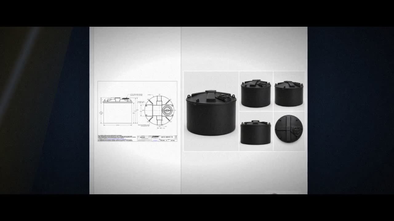 Snyder Industries 1000 Gallon ASTM XLPE Black Heavy Duty Vertical Stor video