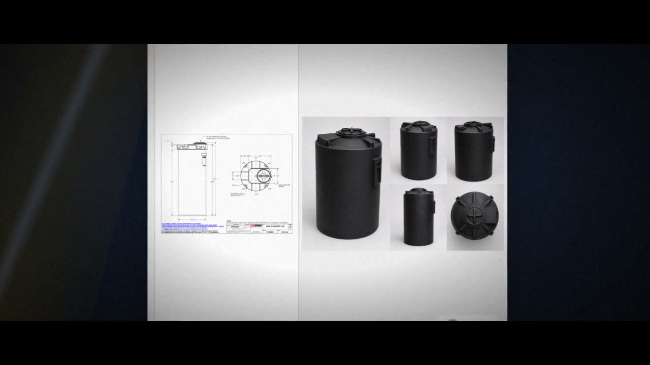 Snyder Industries 250 Gallon ASTM Black Heavy Duty Vertical Storage Ta video