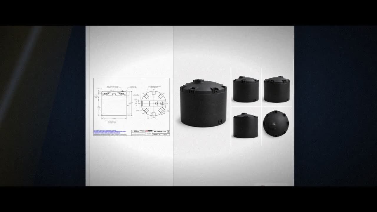 Snyder Industries 4600 Gallon ASTM XLPE Black Vertical Storage Tank video