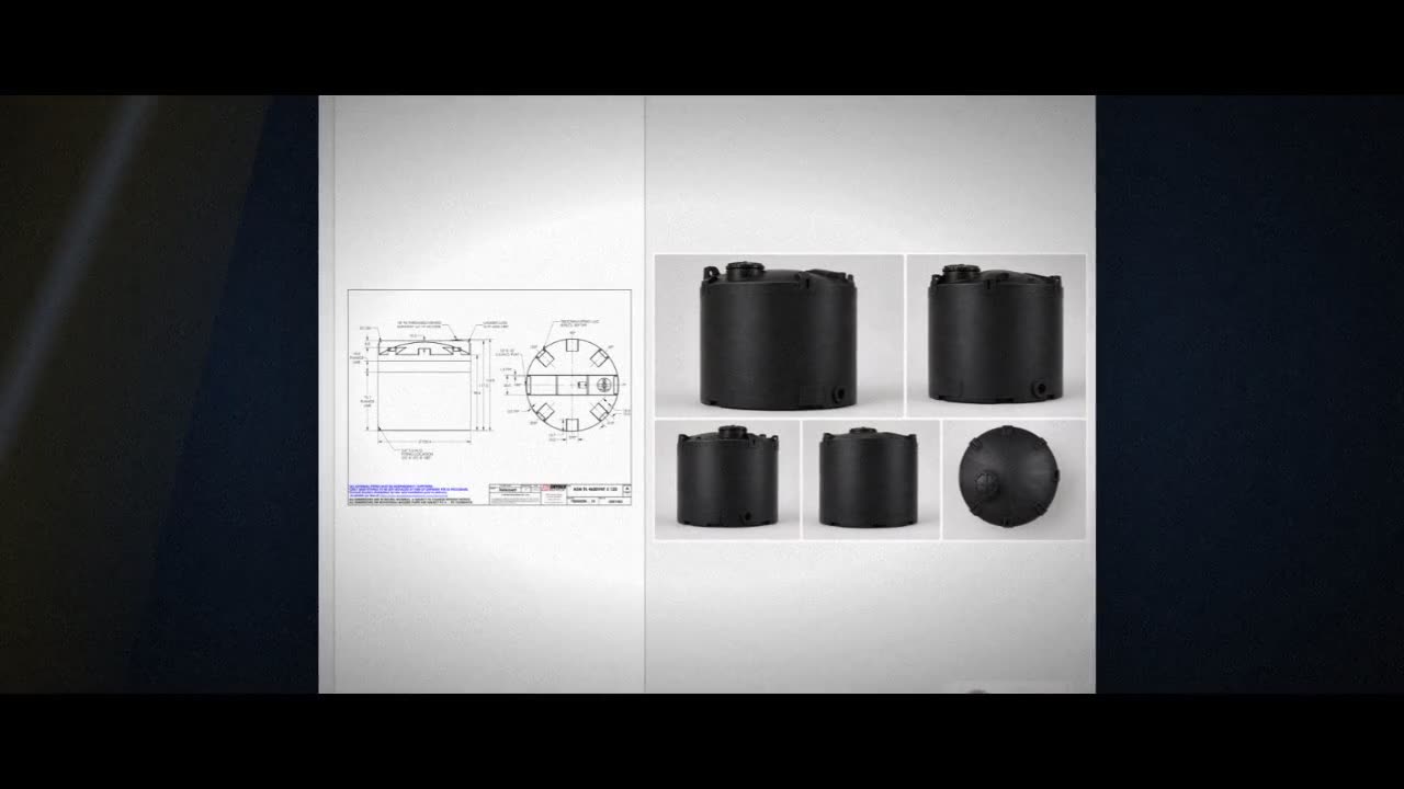 Snyder Industries 4600 Gallon ASTM Black Heavy Duty Vertical Storage T video