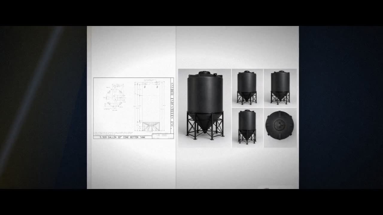 Snyder Industries 5500 Gallon Black Cone Bottom Tank video