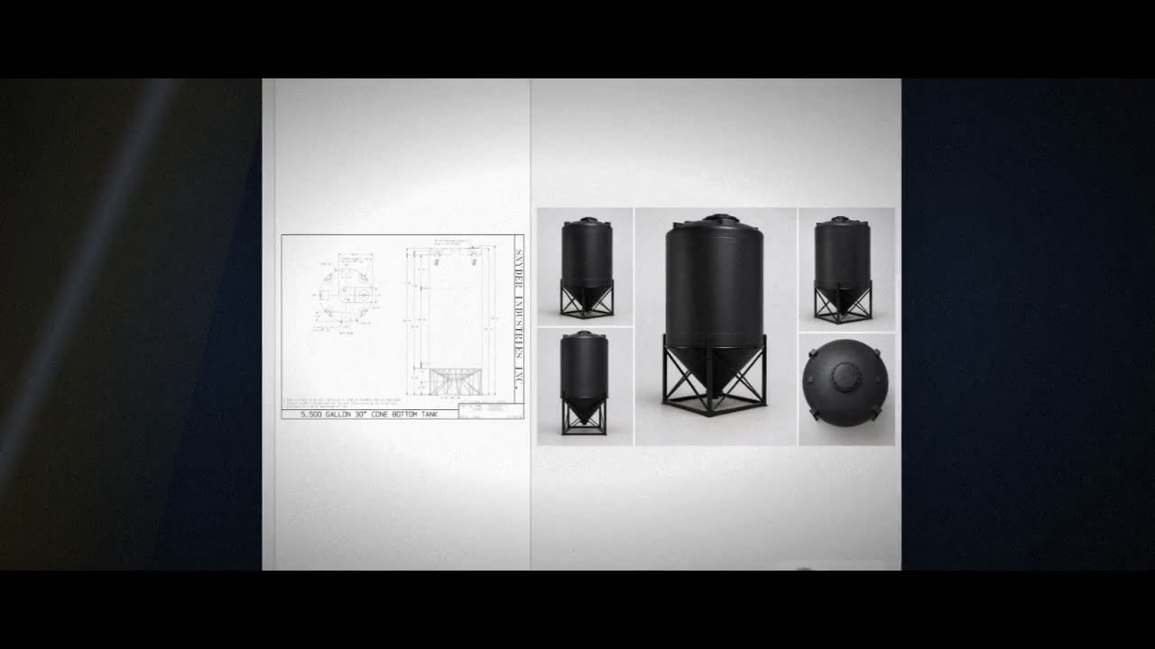 Snyder Industries 5500 Gallon Black Heavy Duty Cone Bottom Tank video