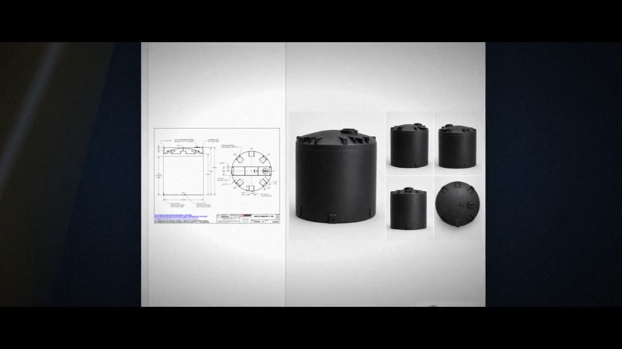 Snyder Industries 6000 Gallon ASTM Black Heavy Duty Vertical Storage T video