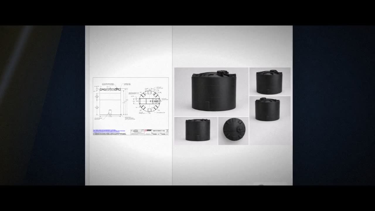 Snyder Industries 4100 Gallon ASTM Black Heavy Duty Vertical Storage T video