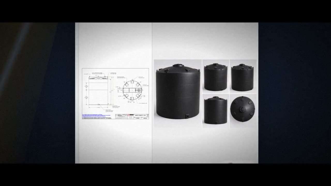 Snyder Industries 7900 Gallon ASTM XLPE Black Vertical Storage Tank video