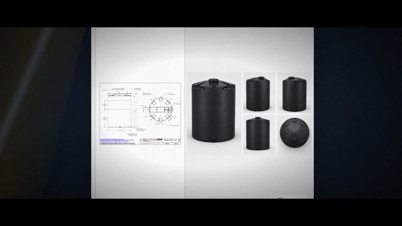 Snyder Industries 7900 Gallon ASTM Black Heavy Duty Vertical Storage T video