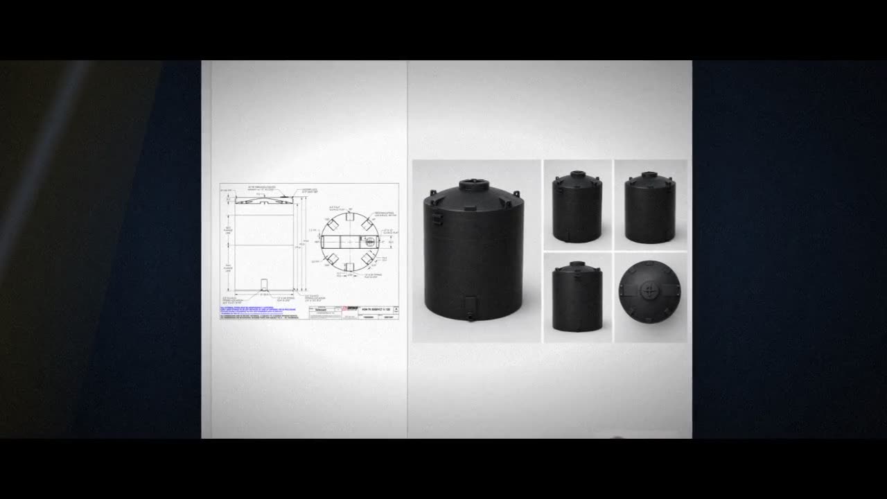 Snyder Industries 8500 Gallon ASTM Black Vertical Storage Tank video