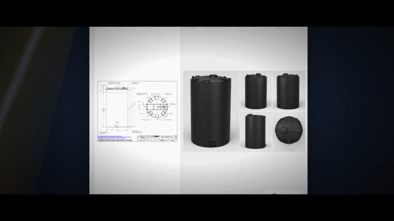 Snyder Industries 6000 Gallon ASTM Black Vertical Storage Tank video