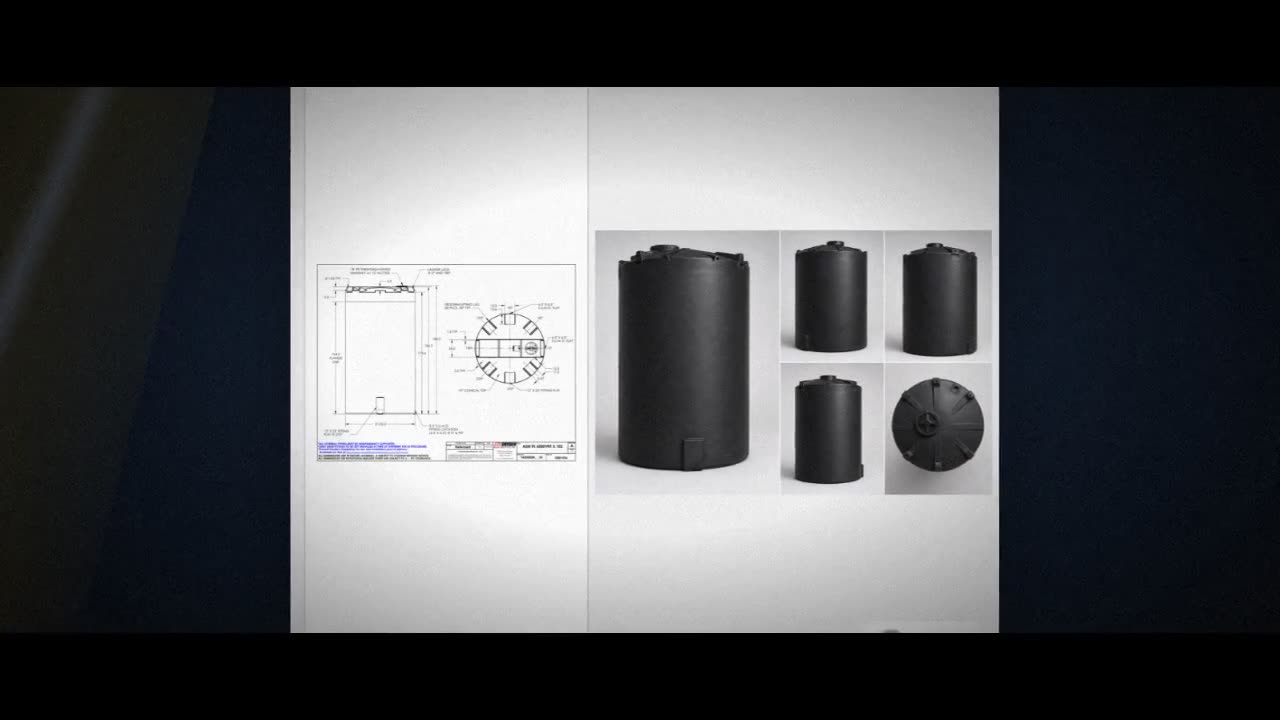Snyder Industries 6000 Gallon ASTM Black Heavy Duty Vertical Storage T video