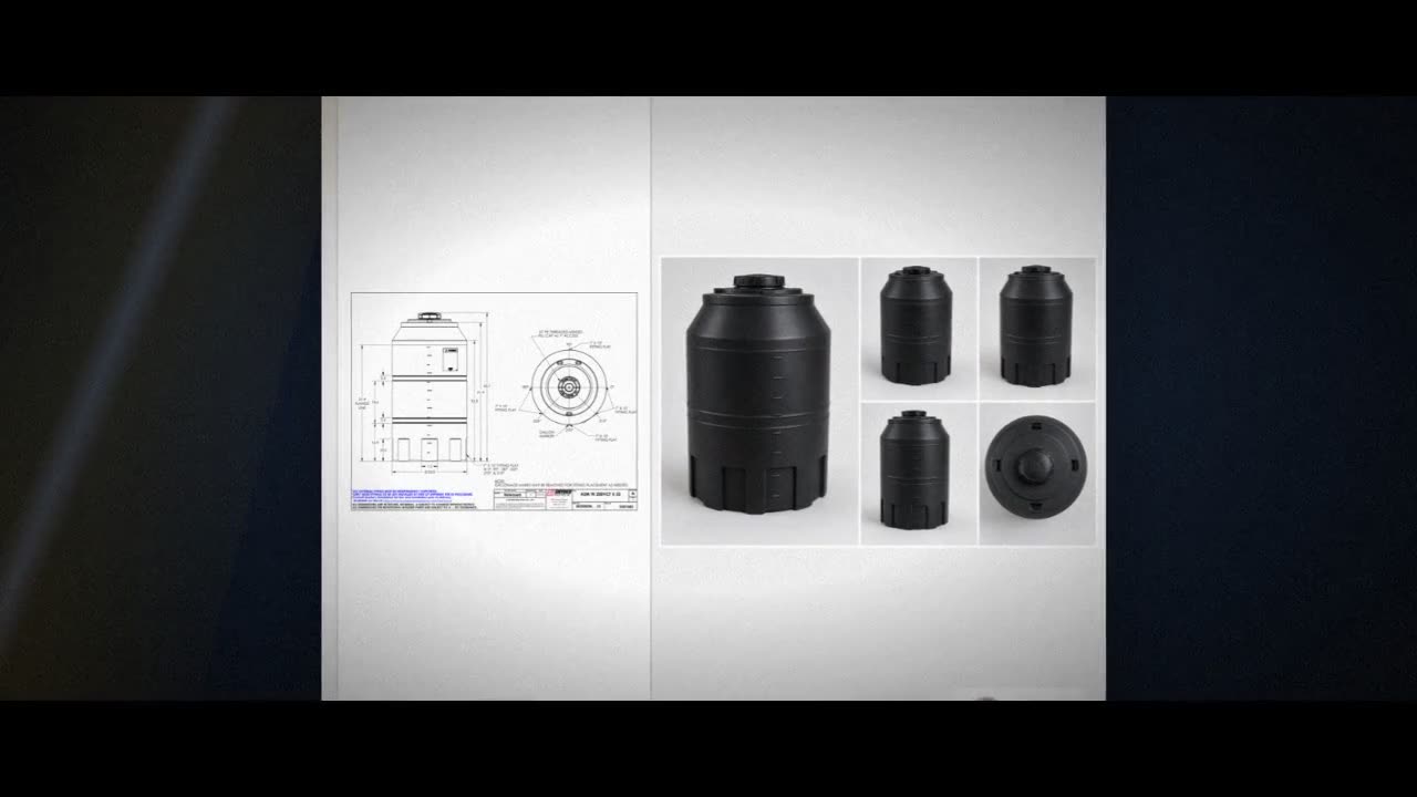 Snyder Industries 200 Gallon ASTM Black Heavy Duty Vertical Storage Ta video
