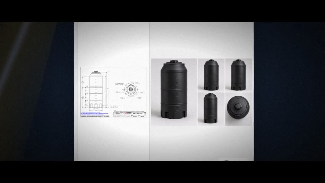 Snyder Industries 300 Gallon ASTM Black Heavy Duty Vertical Storage Ta video