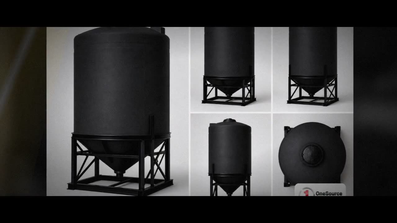 Snyder Industries 3600 Gallon Black XLPE Cone Bottom Tank video