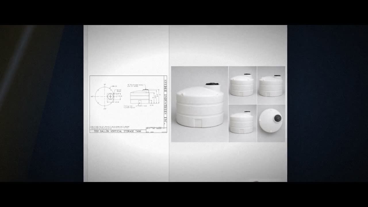 Snyder Industries 550 Gallon ASTM XLPE Heavy Duty Vertical Storage Tan video