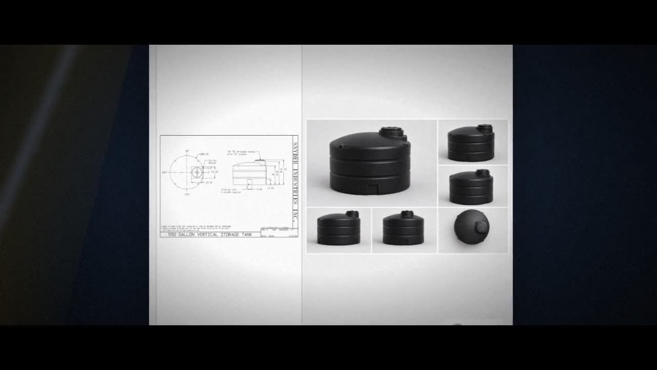 Snyder Industries 550 Gallon ASTM Black Heavy Duty Vertical Storage Ta video