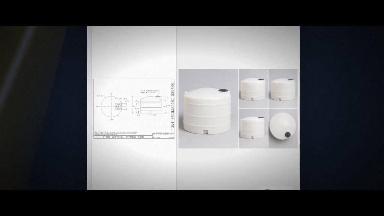 Snyder Industries 1500 Gallon ASTM XLPE Heavy Duty Vertical Storage Ta video