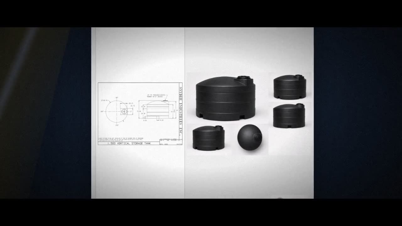 Snyder Industries 1500 Gallon ASTM XLPE Black Heavy Duty Vertical Stor video