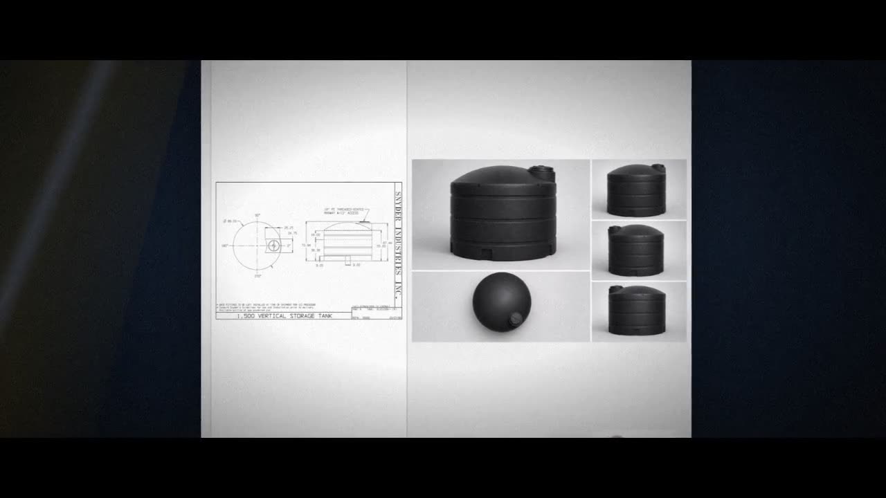 Snyder Industries 1500 Gallon ASTM Black Heavy Duty Vertical Storage T video