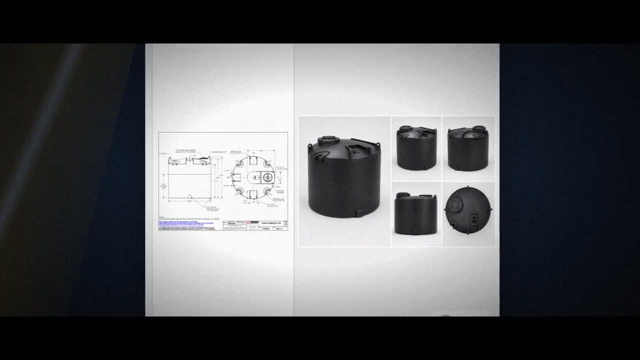 Snyder Industries 2000 Gallon ASTM XLPE Black Vertical Storage Tank video