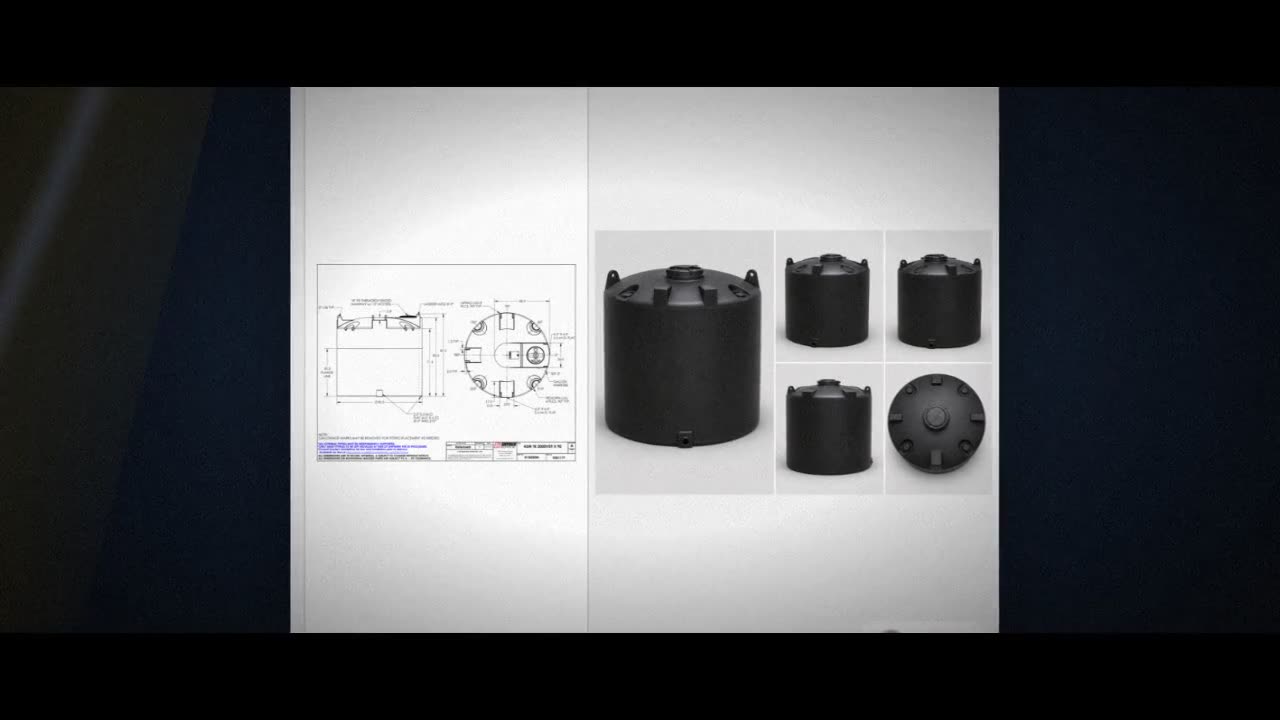 Snyder Industries 2000 Gallon ASTM Black Vertical Storage Tank video