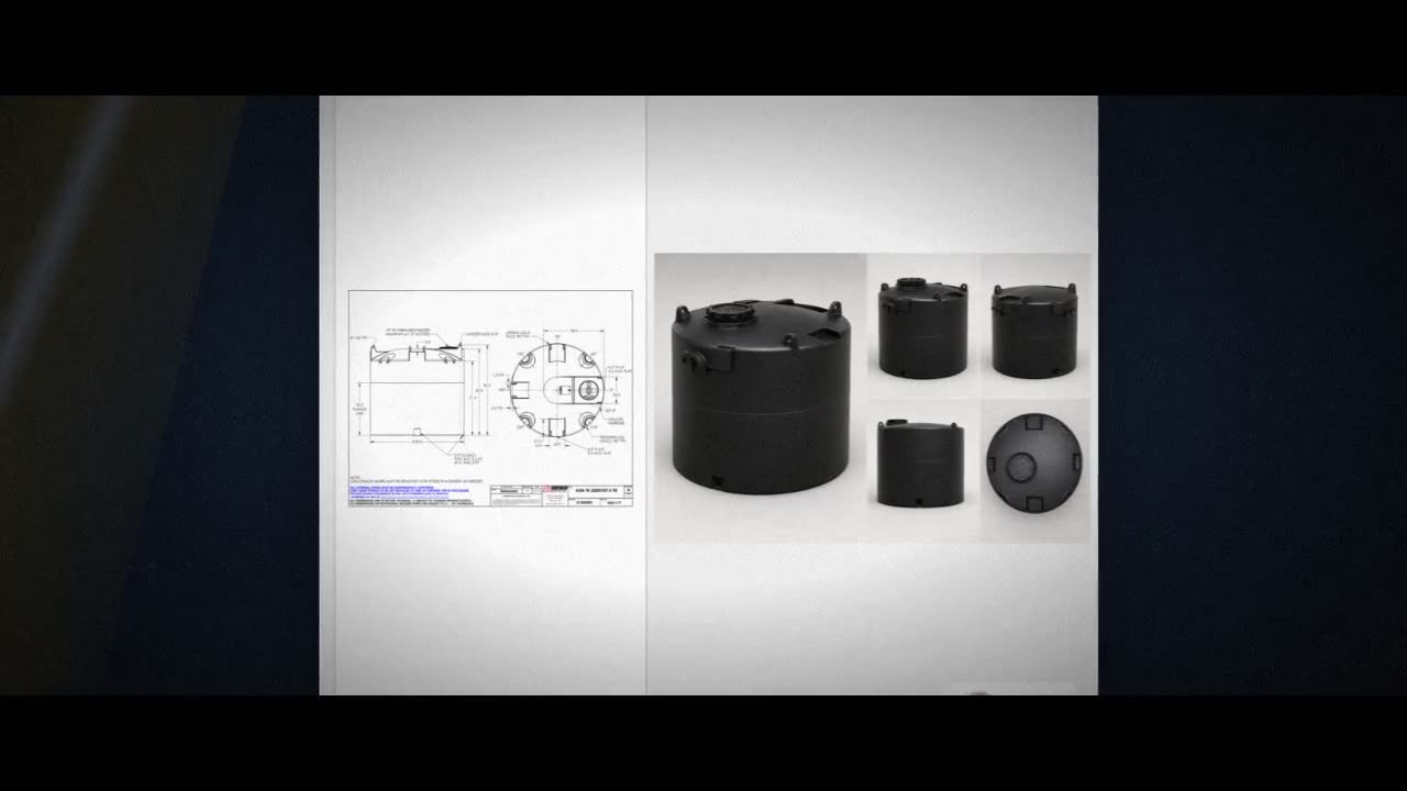 Snyder Industries 2000 Gallon ASTM Black Heavy Duty Vertical Storage T video