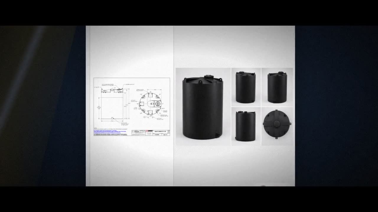 Snyder Industries 3000 Gallon ASTM XLPE Black Vertical Storage Tank video