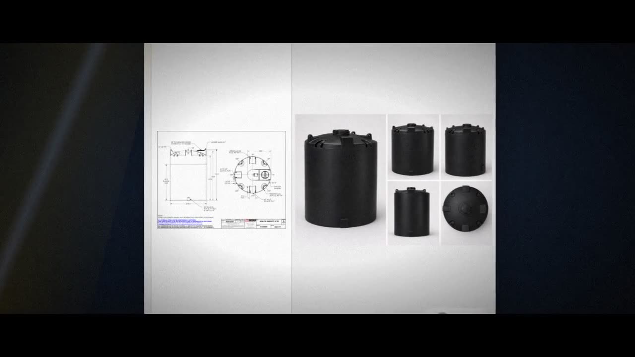 Snyder Industries 3000 Gallon ASTM Black Heavy Duty Vertical Storage T video