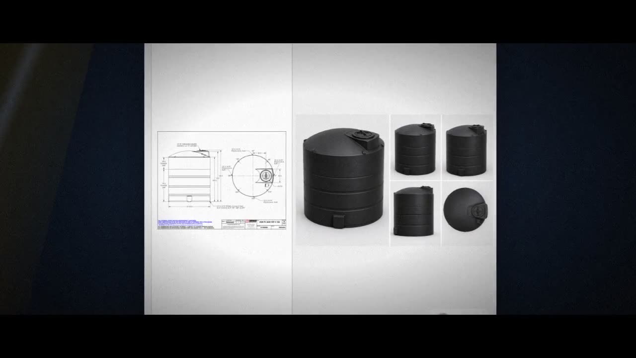 Snyder Industries 3650 Gallon ASTM XLPE Black Vertical Storage Tank video