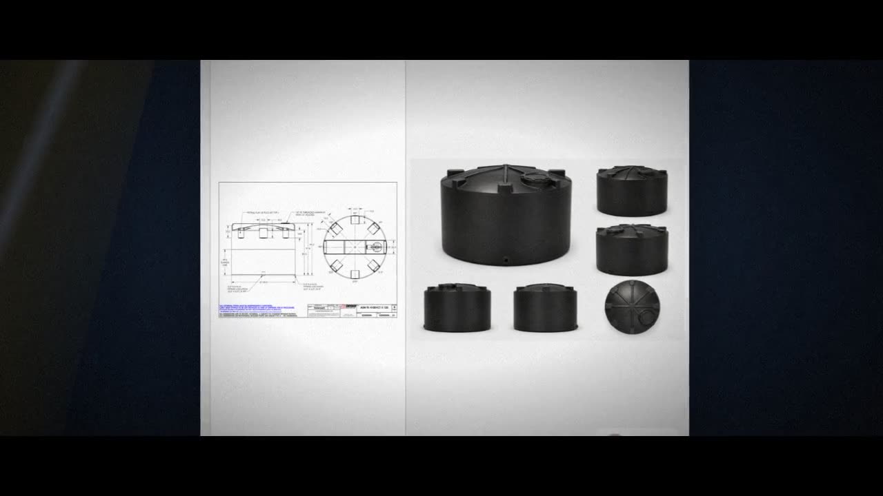 Snyder Industries 4100 Gallon ASTM Black Heavy Duty Vertical Storage T video