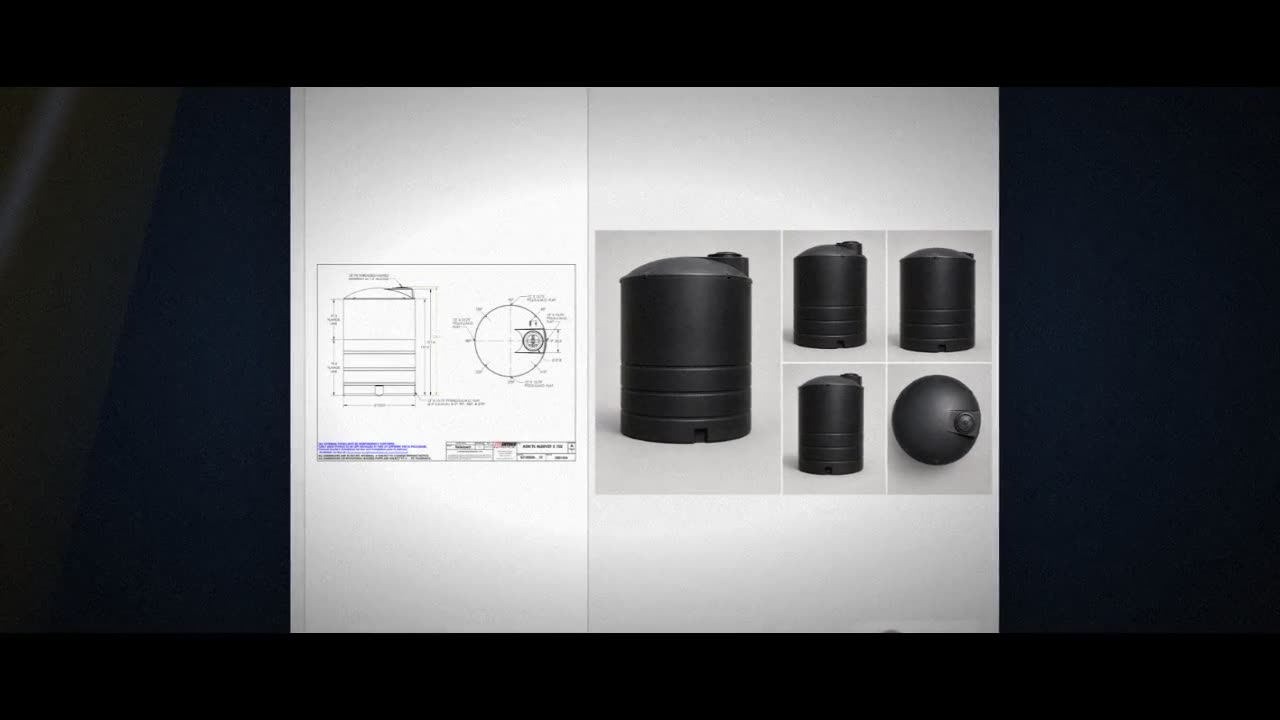Snyder Industries 4650 Gallon ASTM Black Heavy Duty Vertical Storage T video