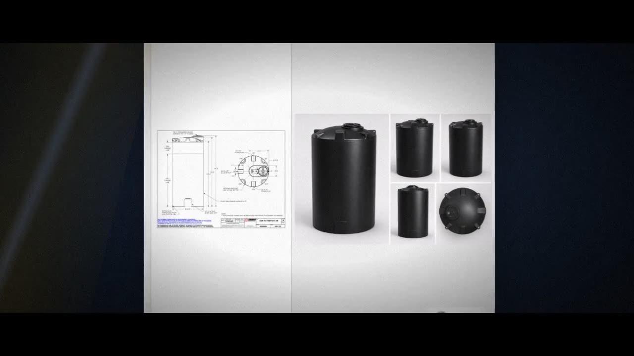 Snyder Industries 1900 Gallon ASTM Black Heavy Duty Vertical Storage T video