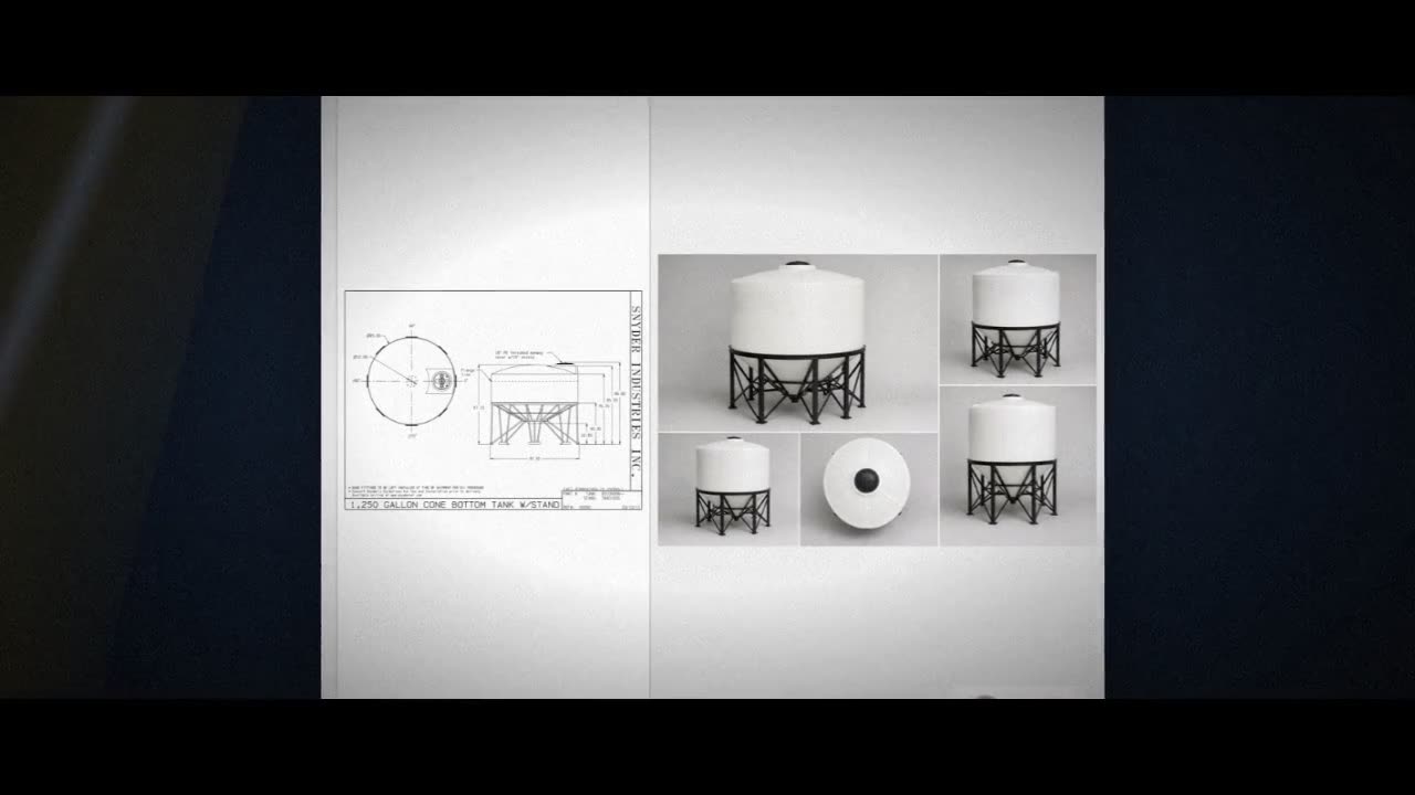 Snyder Industries 1250 Gallon XLPE Heavy Duty Cone Bottom Tank video