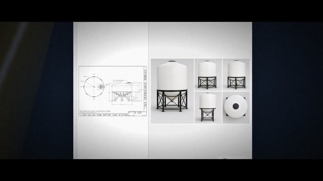 Snyder Industries 1250 Gallon Heavy Duty Cone Bottom Tank video