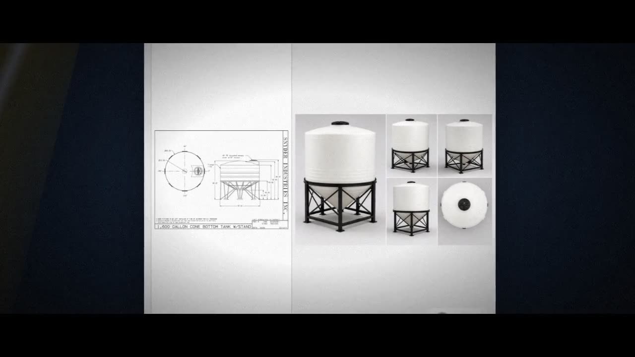 Snyder Industries 1600 Gallon XLPE Heavy Duty Cone Bottom Tank video